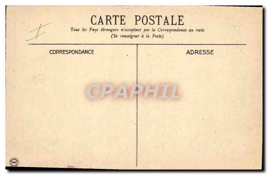 CPA Vichy Hopital Militaire Militaria — Rückseite