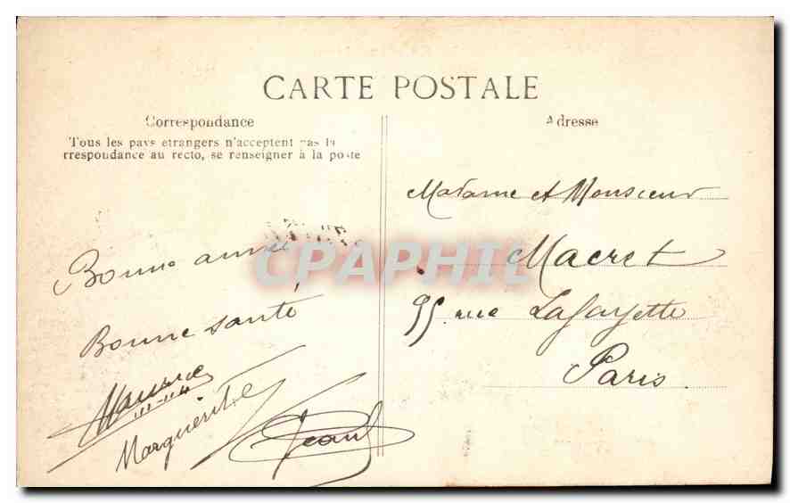 CPA Paris Jardin et Palais du Luxembourg  — Rückseite