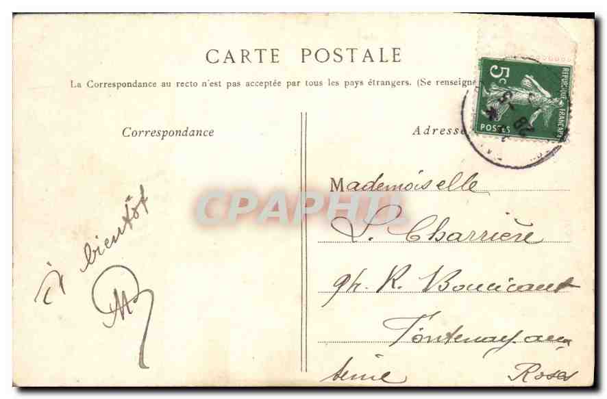 CPA Paris Le Lac des Buttes Chaumont  — Rückseite