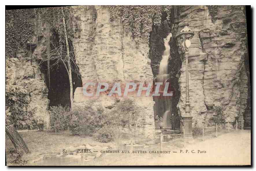 CPA Paris Cascades Aux Buttes Chaumont 