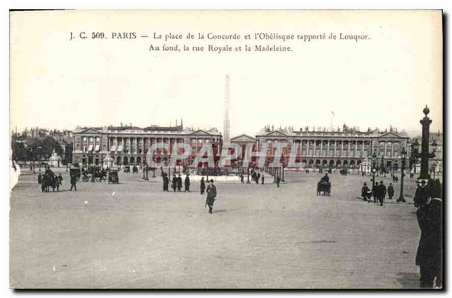 CPA Paris La Place de la Concorde et l'Obelisque rapporte de Louqsor 