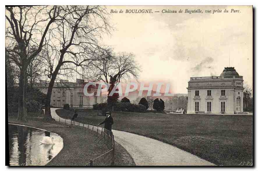 Bois de BOULOGNE — Château de Bagatelle, vue prise du Parc