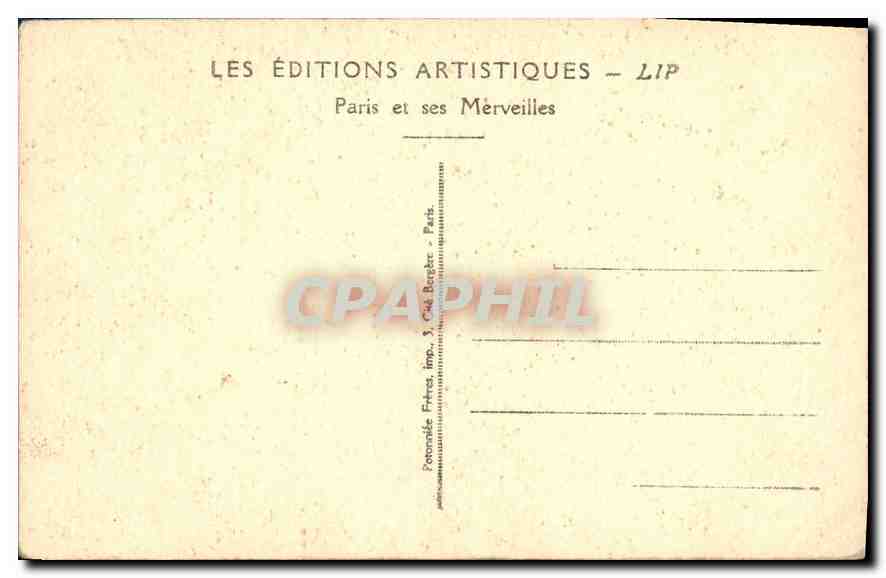 CPA Paris La Chambre des Deputes  — Rückseite
