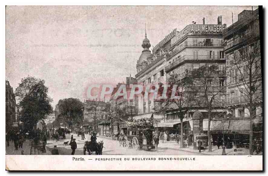 CPA Paris Perspective du Boulevard Bonne Nouvelle 