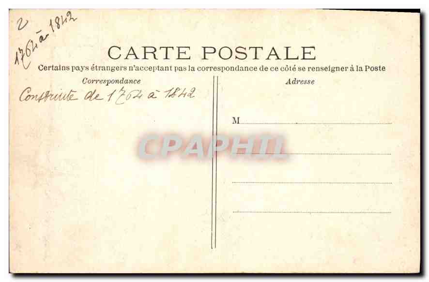 CPA Paris Eglise de la Madeleine  — Verso