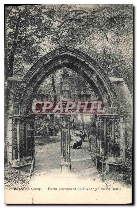 CPA Musee de Cluny Porte provenant de l'Abbaye de St Denis 