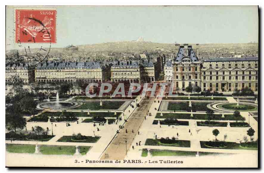 CPA Panorama de Paris Les Tuilleries 