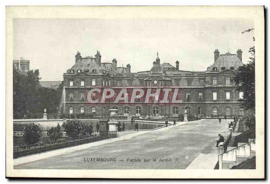 CPA Luxembourg Facade sur le Jardin Paris
