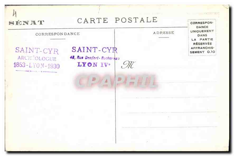 CPA Luxembourg Salle des Conferences Paris — Rückseite