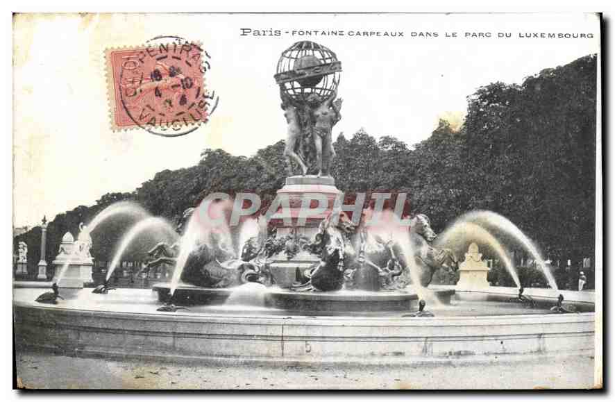 CPA Paris Fontaine Carpeaux dans le Parc du Luxembourg 