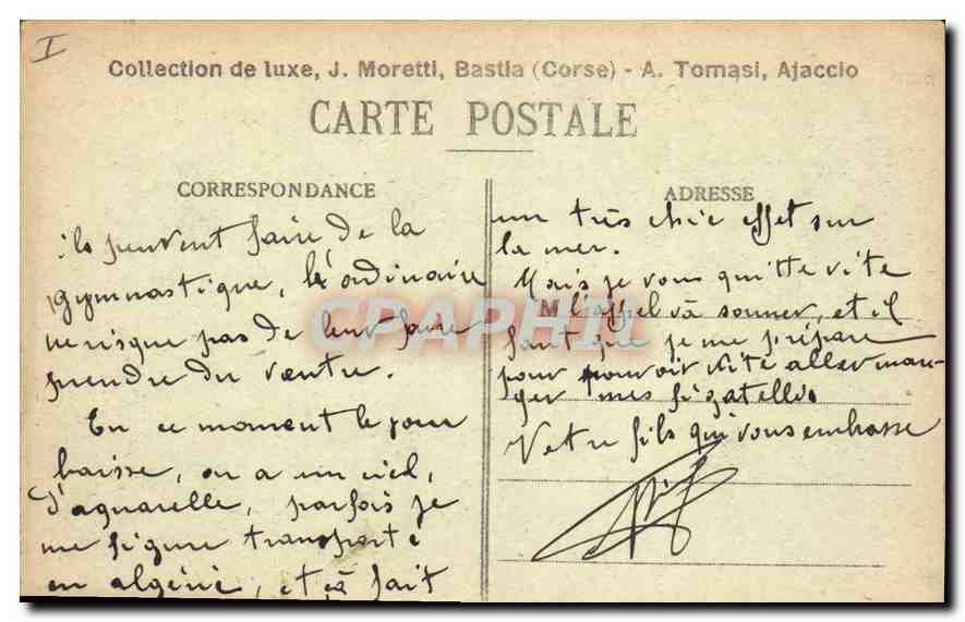 Porto (Corse) — Le Fond du Golfe — J. Moretti, n° 469 — Rückseite