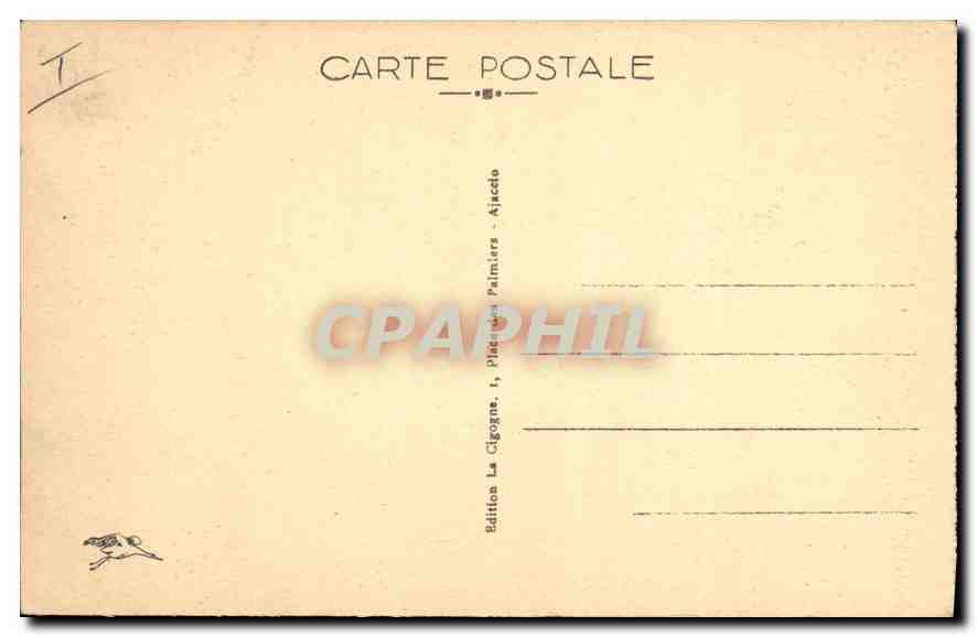 CPA Corse Porto Vue d'ensemble sur le Golfe et la Plage  — Rückseite