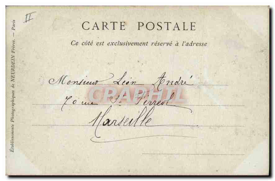 CPA Lyon Hotel de Ville — Verso