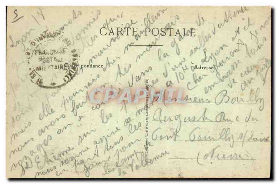 CPA Lyon Fontaine Bartholdi — Verso