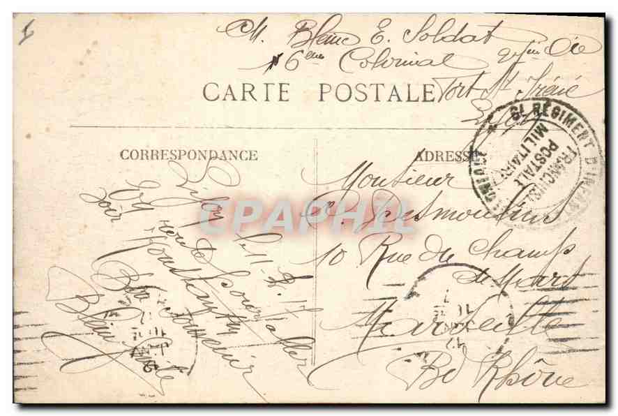 CPA Lyon L'Hotel de Ville — Verso