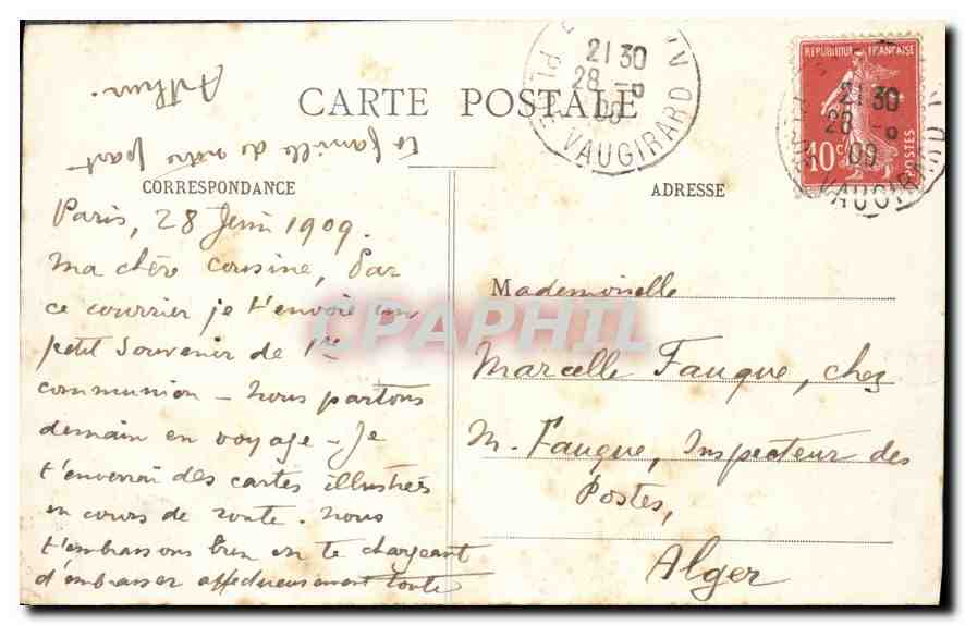 CPA Paris L'Arc de Triomphe de la Victoire Place du Carrousel — Rückseite