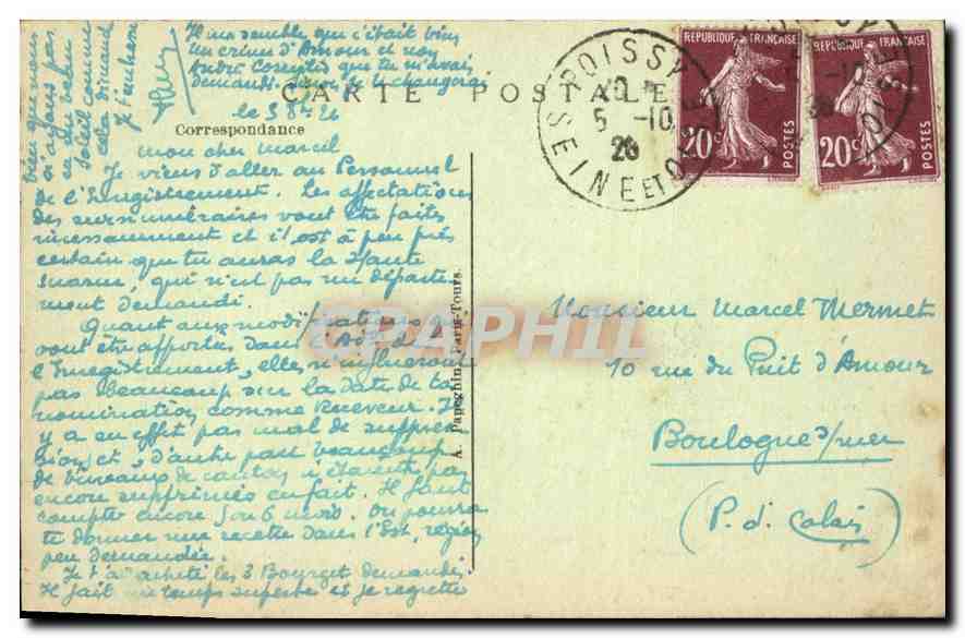 CPA Paris Le Jardin des Tuileries et le Pavillon de Rhona — Rückseite