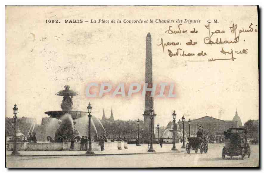 CPA Paris La Place de la Concorde et la Chambre des Deputes