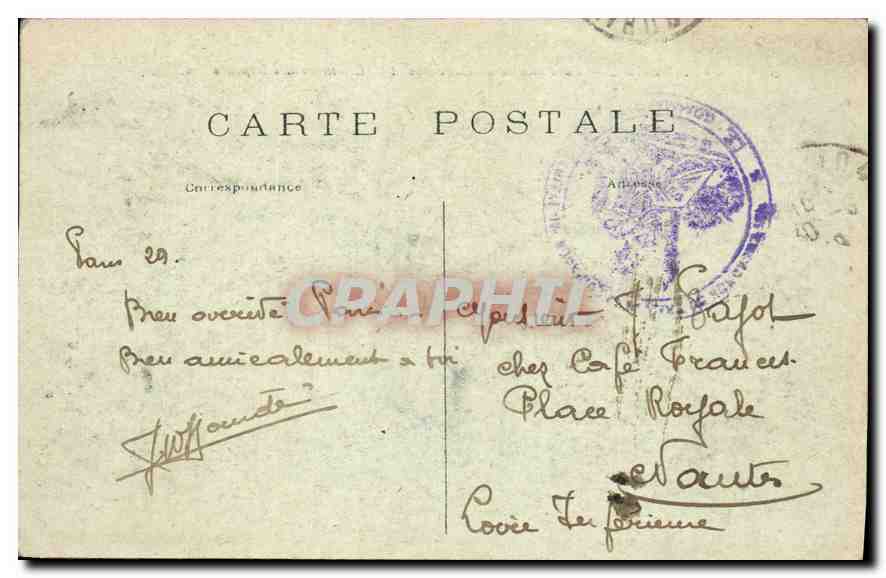 CPA Paris La Place de la Concorde et la Chambre des Deputes — Rückseite