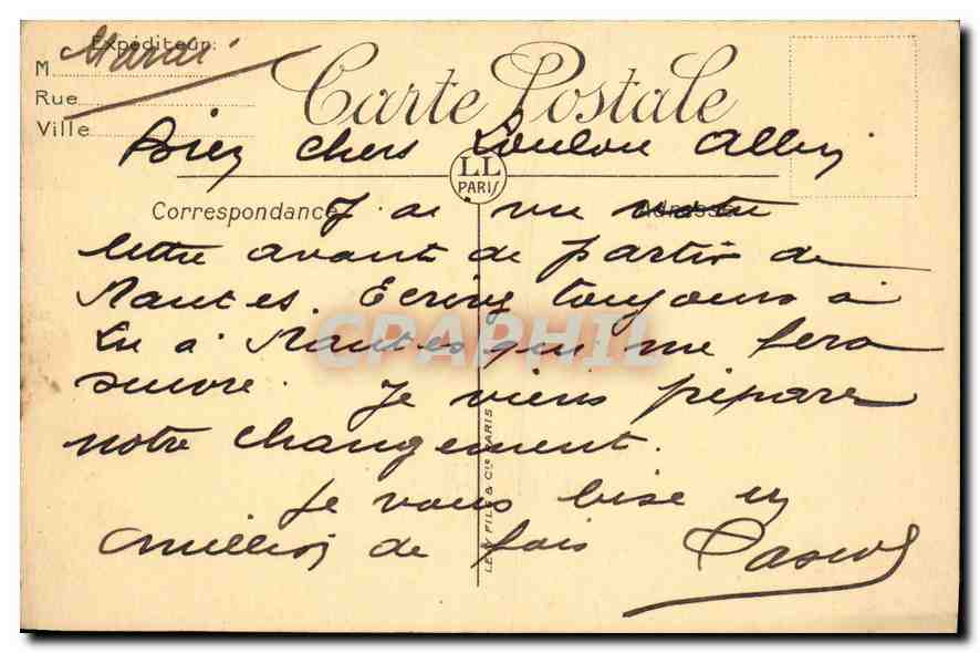 CPA Paris Vue prise du Trocadero — Rückseite