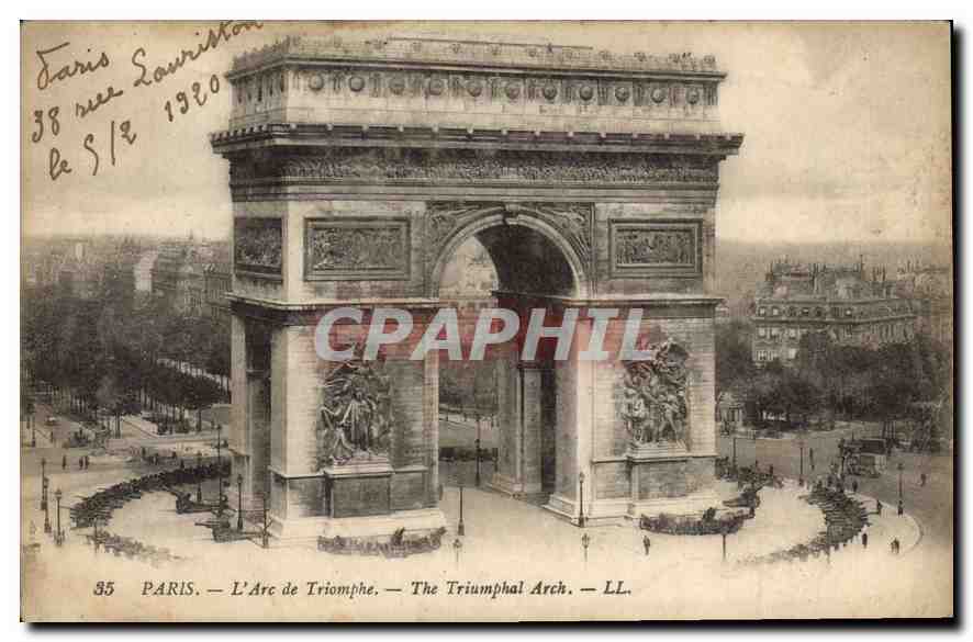 CPA Paris L'Arc de Triomphe
