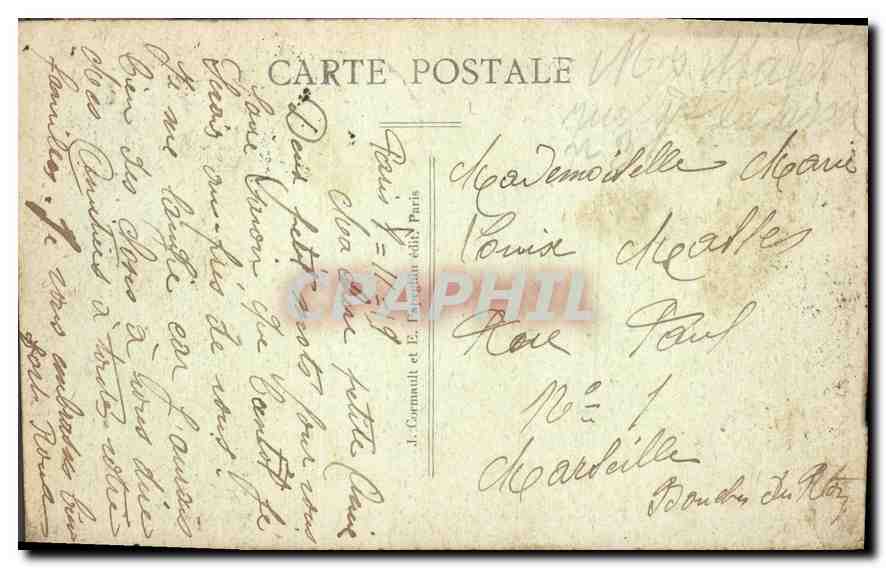 CPA Paris Chambre des Deputes — Rückseite