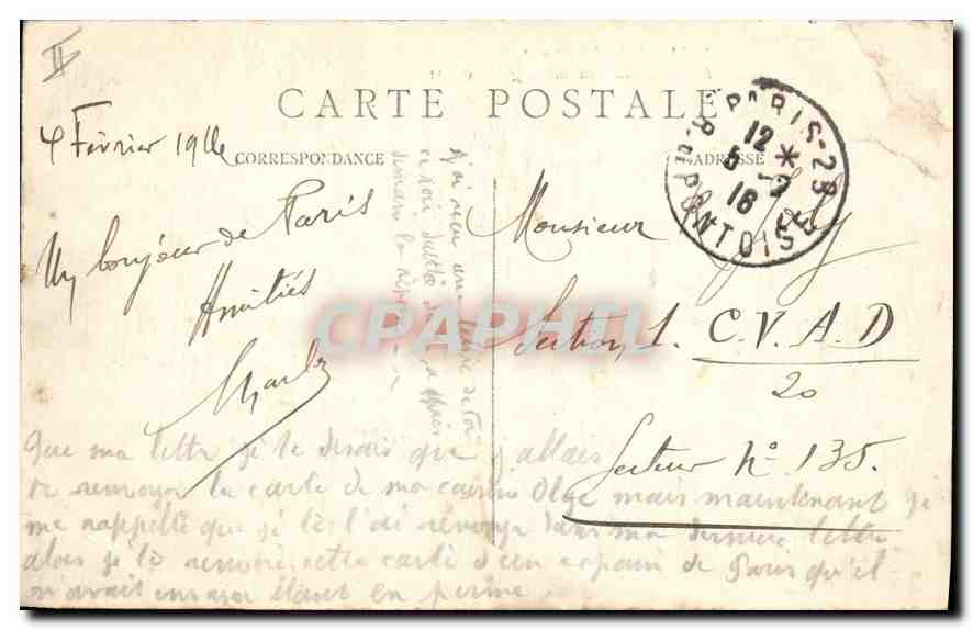 CPA Paris (6e arrt) Le Palais du Luxembourg — Rückseite