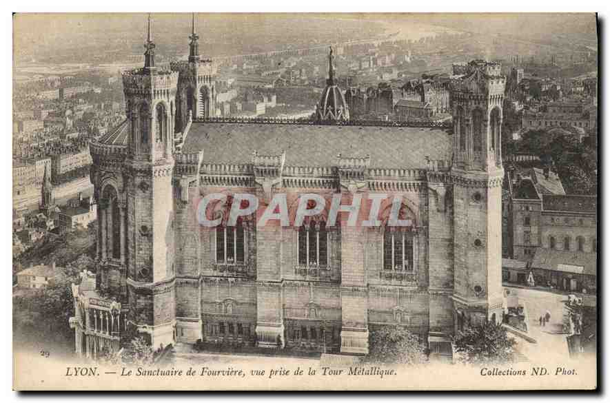 CPA Lyon Le Sanctuaire vue prise de la Tour Metallique
