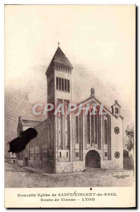 Nouvelle Église de SAINT-VINCENT-de-PAUL — Route de Vienne — LYON — A. BONTE MAÎTRE ARCHITECTE