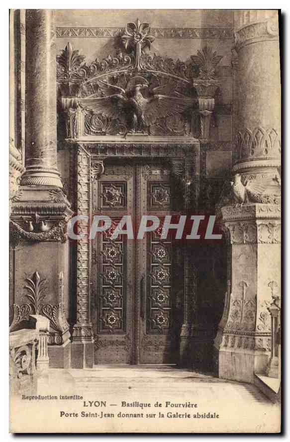 LYON — Basilique de Fourvière — Porte Saint-Jean donnant sur la Galerie absidale