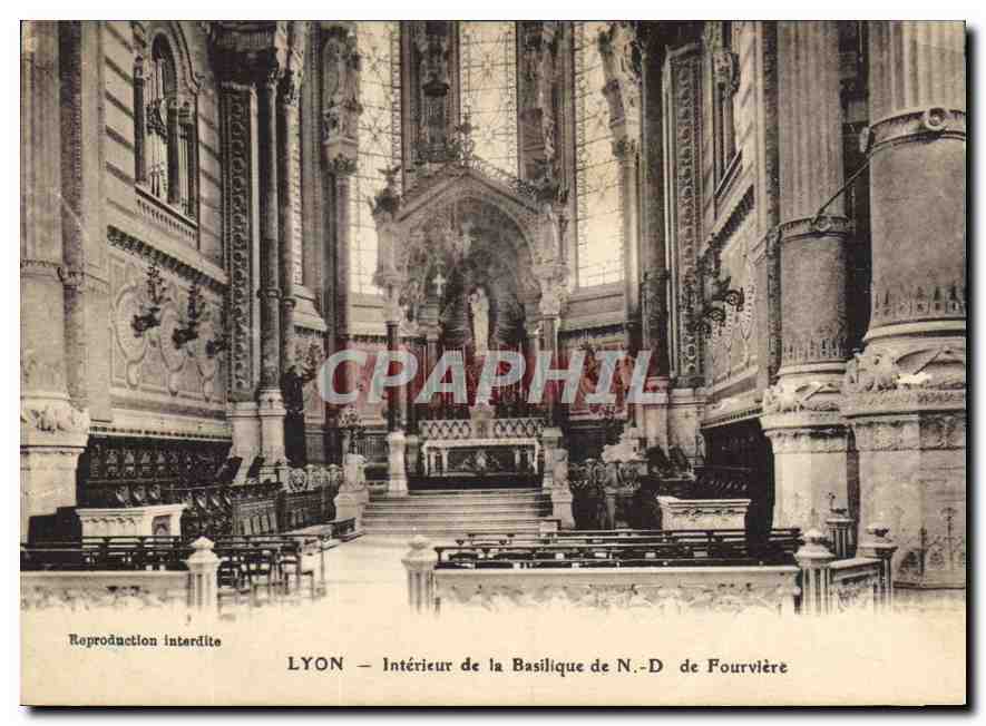 CPA Lyon Interieur de la Basilique de N D de Fourviere