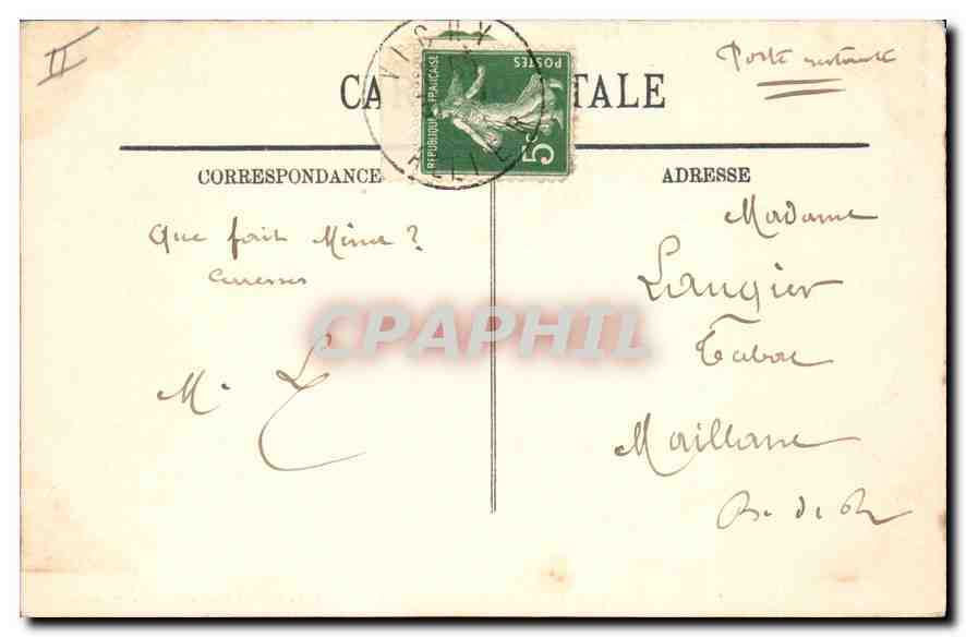 CPA Vichy Un coin du Parc — Rückseite