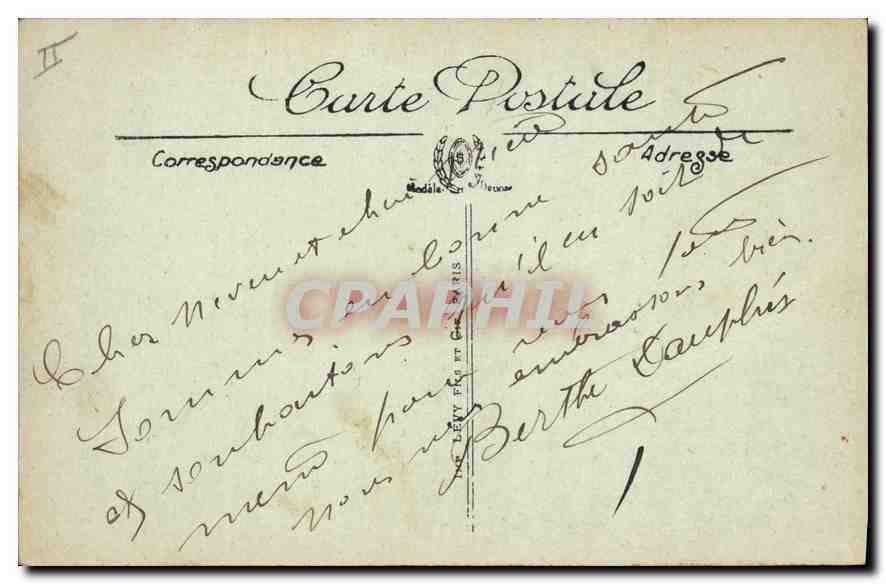 CPA Vichy La Gare — Rückseite