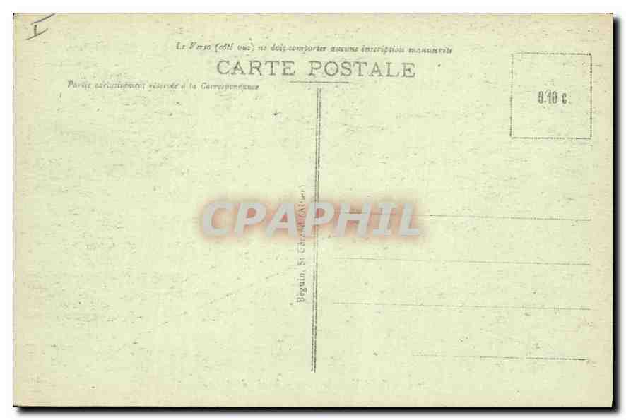 CPA Vichy Le Parc Bassin des Cygnes — Rückseite
