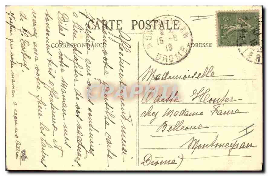 CPA Vichy La Tour de l'Horloge (XVe siecle) — Rückseite