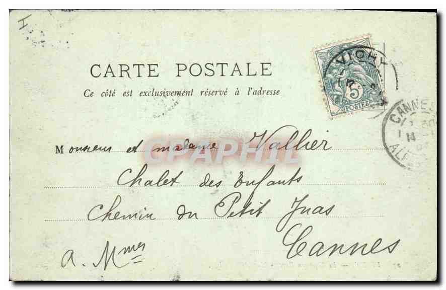 CPA Vichy Le Nouveau Parc Une Allee — Rückseite