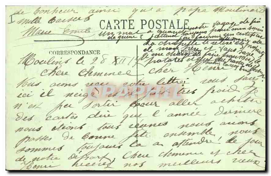 CPA Vichy Vue dans le Nouveau Parc — Verso