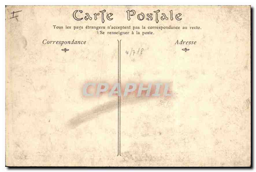 CPA Vichy Le Casino Salon des Jeux — Rückseite