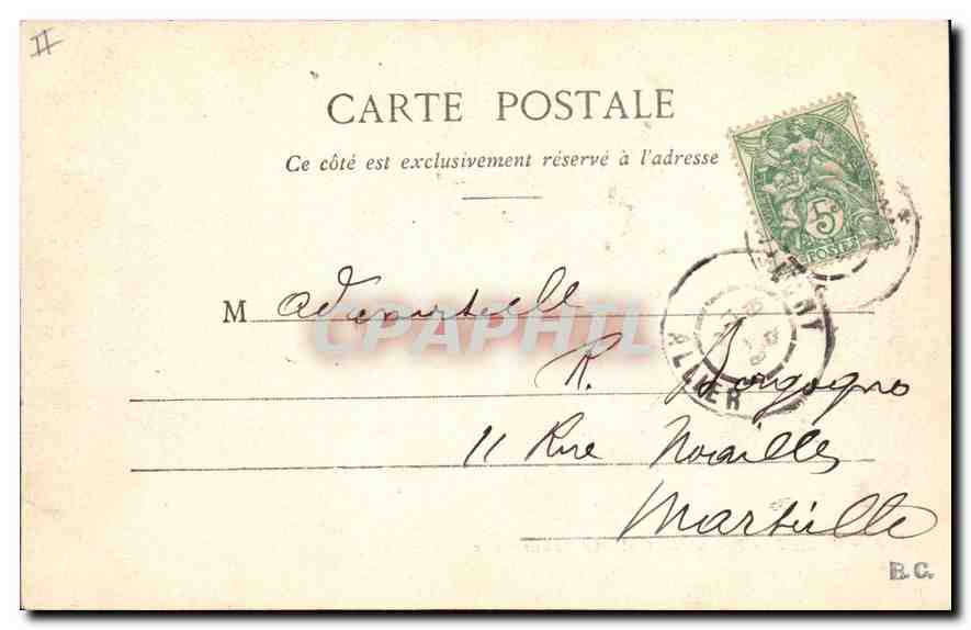 CPA Vichy Nouvelle Galerie Promenoir — Rückseite