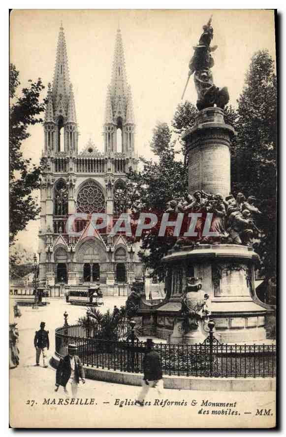 MARSEILLE — Église des Réformés & Monument des Mobiles — MM.