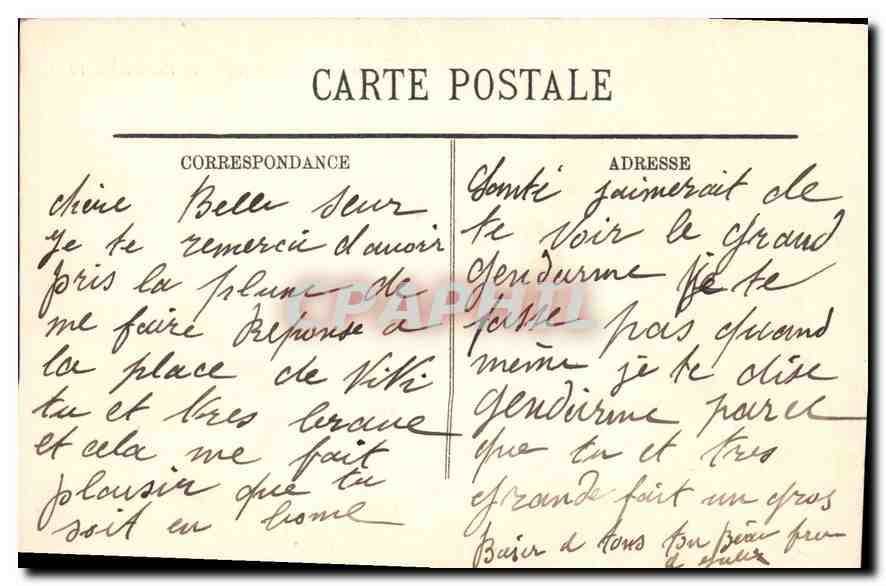 CPA Marseille La Prophete — Verso