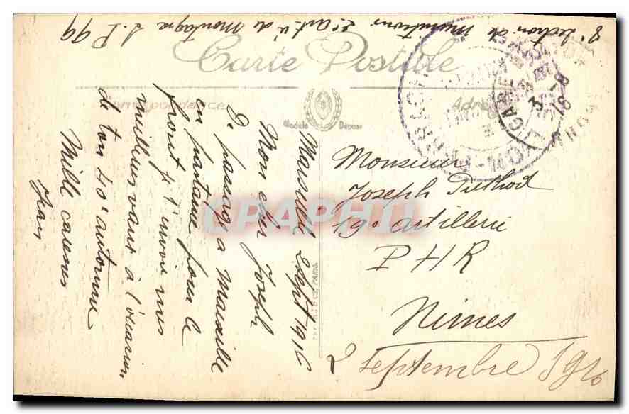 CPA Marseille Vue generale — Verso