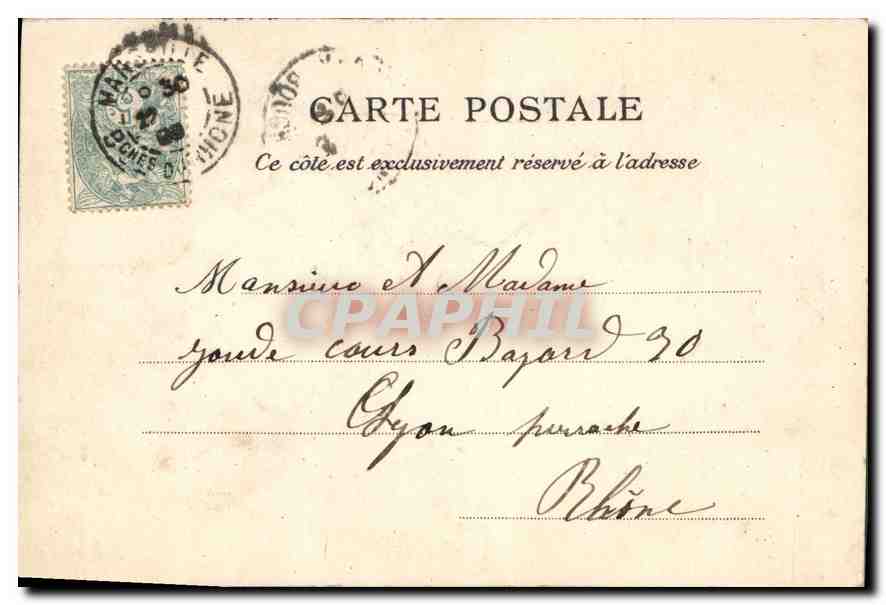CPA Marseille Eglise Saint Vincent de Paul (Les Reformes) — Verso