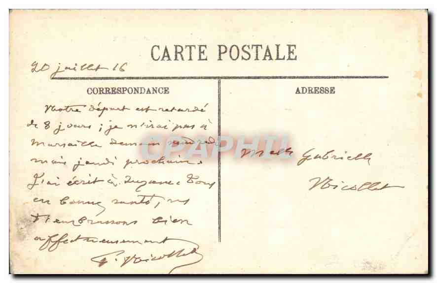 CPA Marseille La Corniche L'Anse du Prophete et le Restaurant — Verso