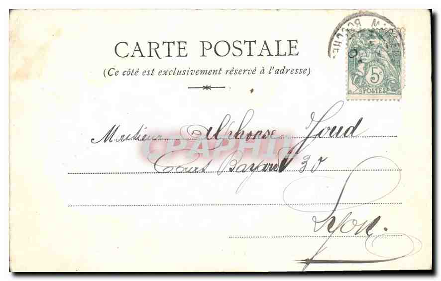 CPA Marseille Notre Dame de la Garde — Rückseite