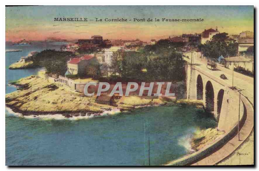 CPA Marseille La Corniche Pont de la Fausse Monnaie