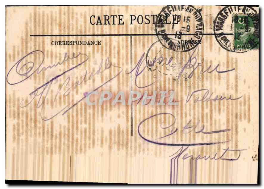 CPA Marseille Notre Dame de la Garde et l'Ascenseur — Rückseite