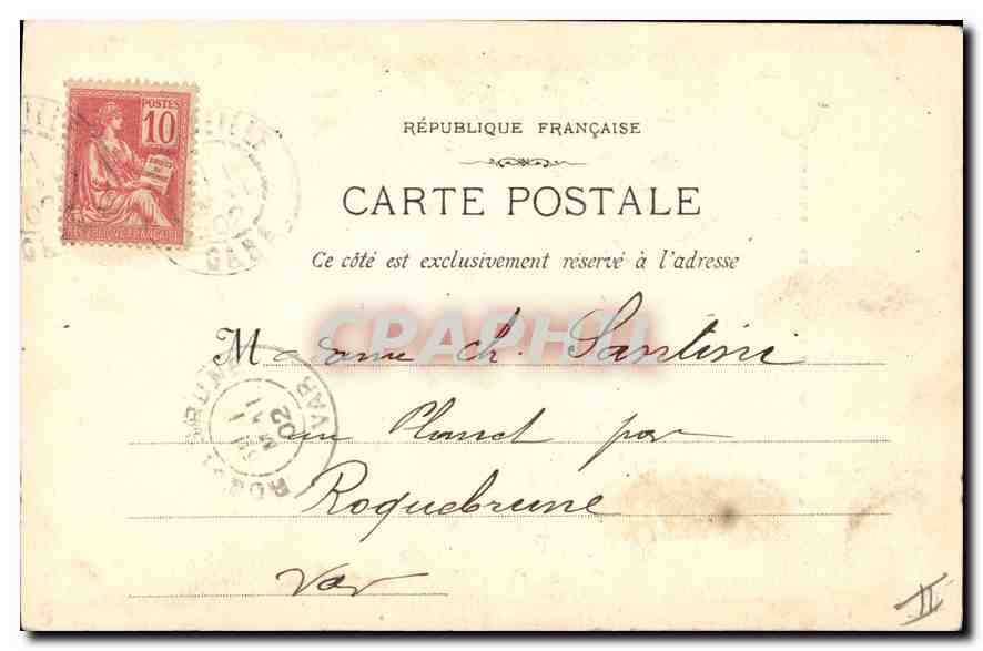 CPA Marseille L'Eglise de Reformes — Rückseite