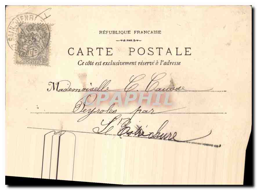 CPA Marseille Les Reformes et le Monument des Mobiles — Rückseite