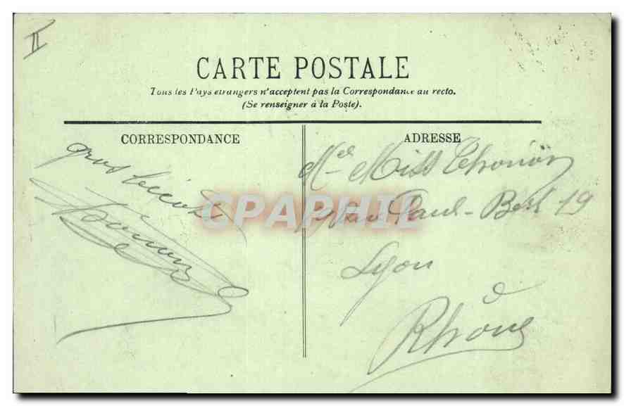 CPA Marseille Eglise des Reformes — Rückseite